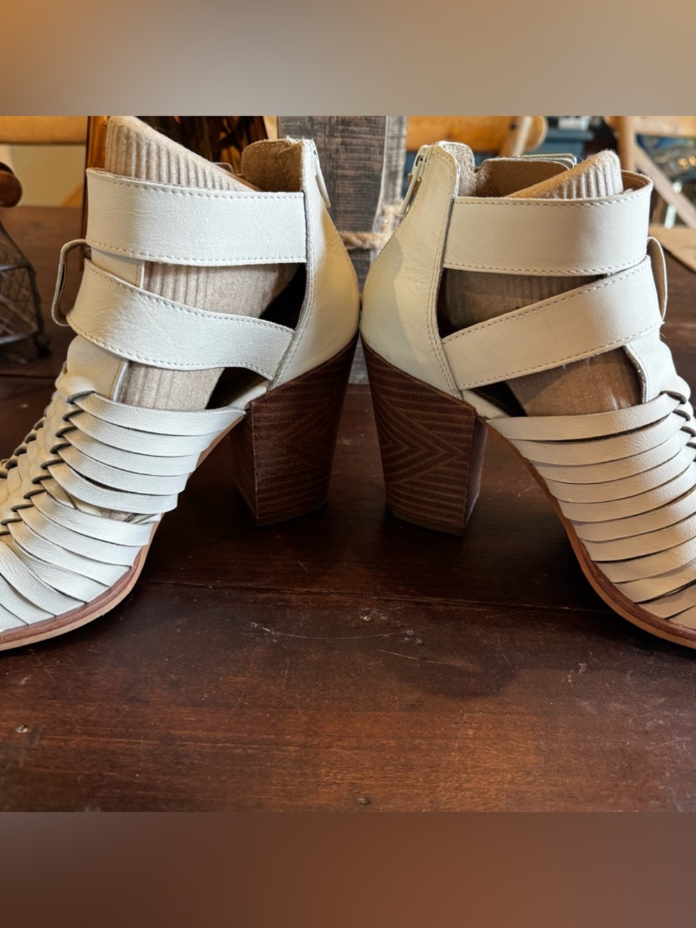 Gianni Bini Woven Pointed Moccasin Style Boots - White - Picture 3 of 9
